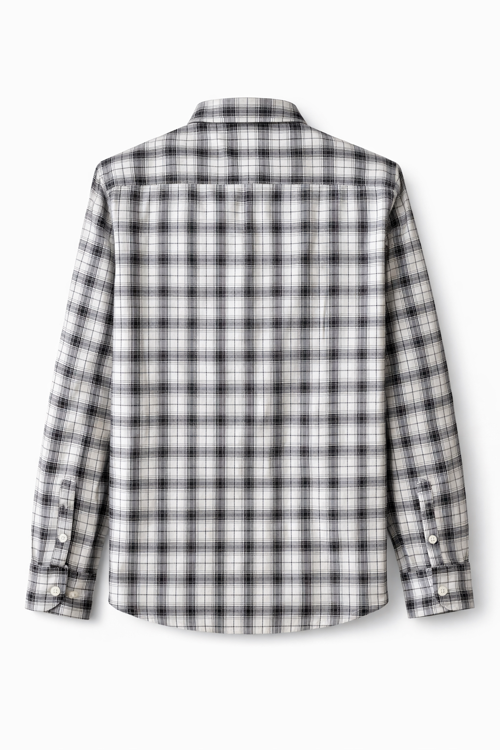 White & Black Plaid Shirt - Image 2